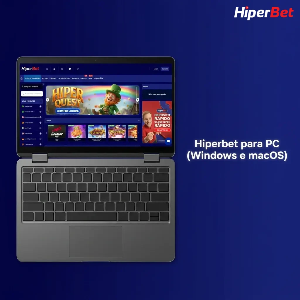Hiperbet platform running on a PC browser showing sports betting and casino games interface